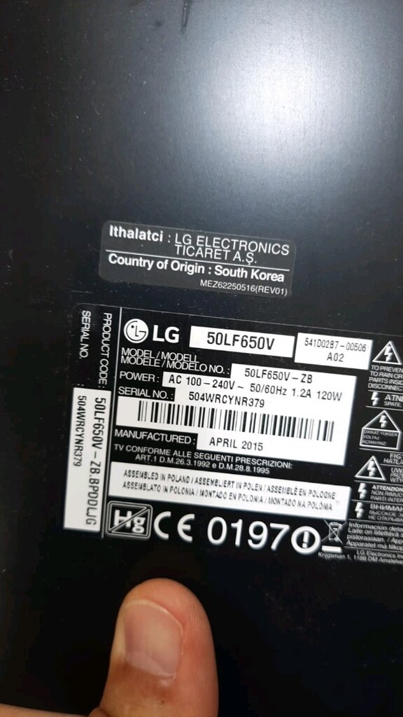 LG 43UJ651V ekranı kırık çalışan TV parça parça satılıktır - 2