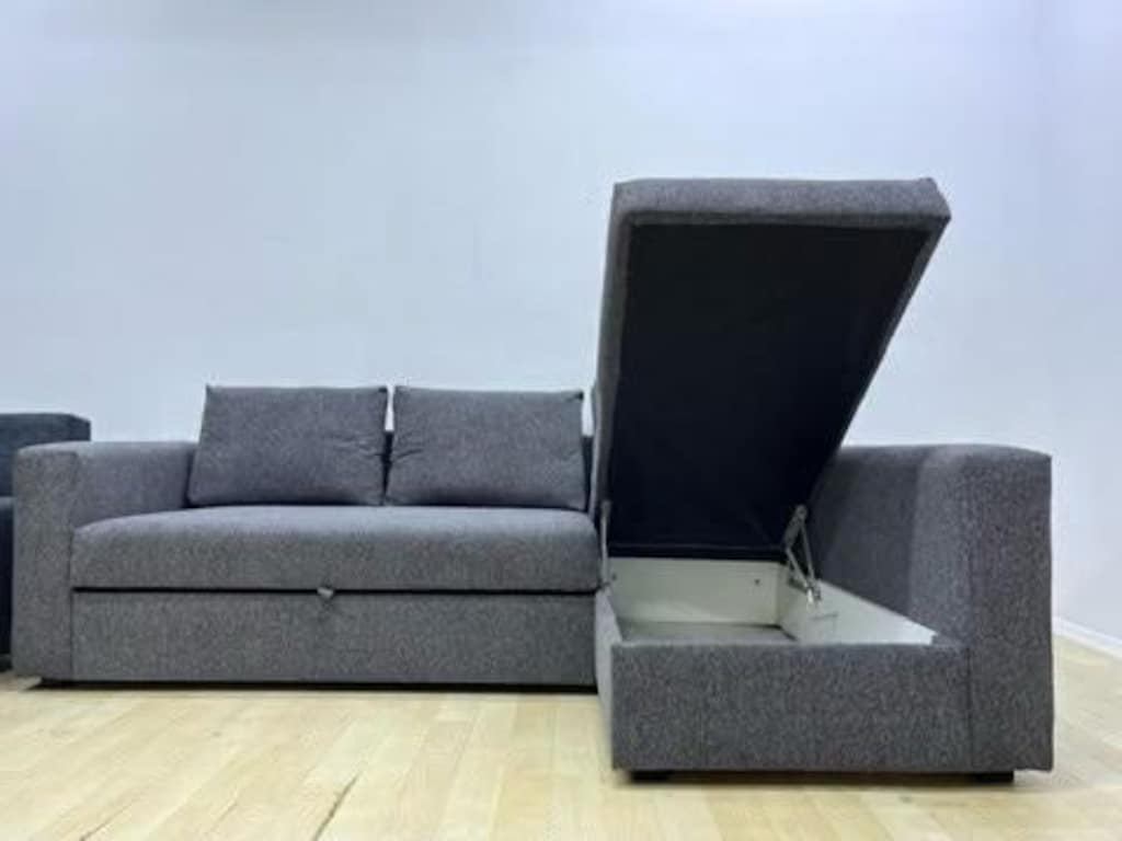 IKEA MANSTAD SIFIR KAPLAMA YATAKLI BAZALI L KÖŞE KOLTUK KANEPE - 4