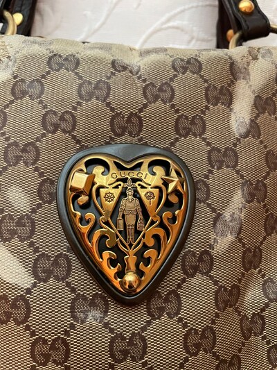Orijinal Gucci Babouska GG Monogram Vintage El Çantası