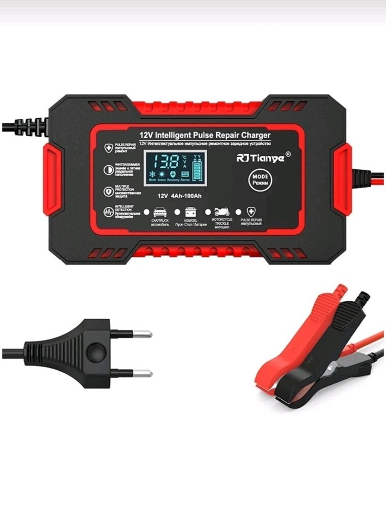 12v-6v-6 Amper Akıllı Dijital Ekranlı akü şarj cihazı - 2