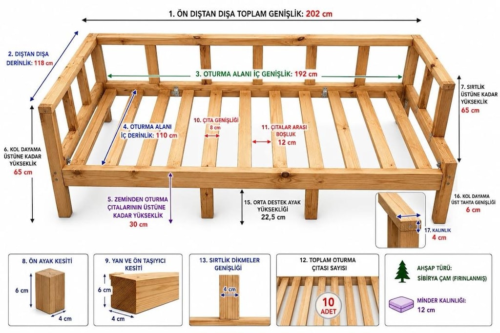 Balkon Koltuğu-Daybed-Bahçe Koltuğu-Bahçe Yatağı - 5