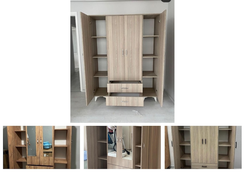 4 kapaklı elbise dolabı qiqdsycqui - 4