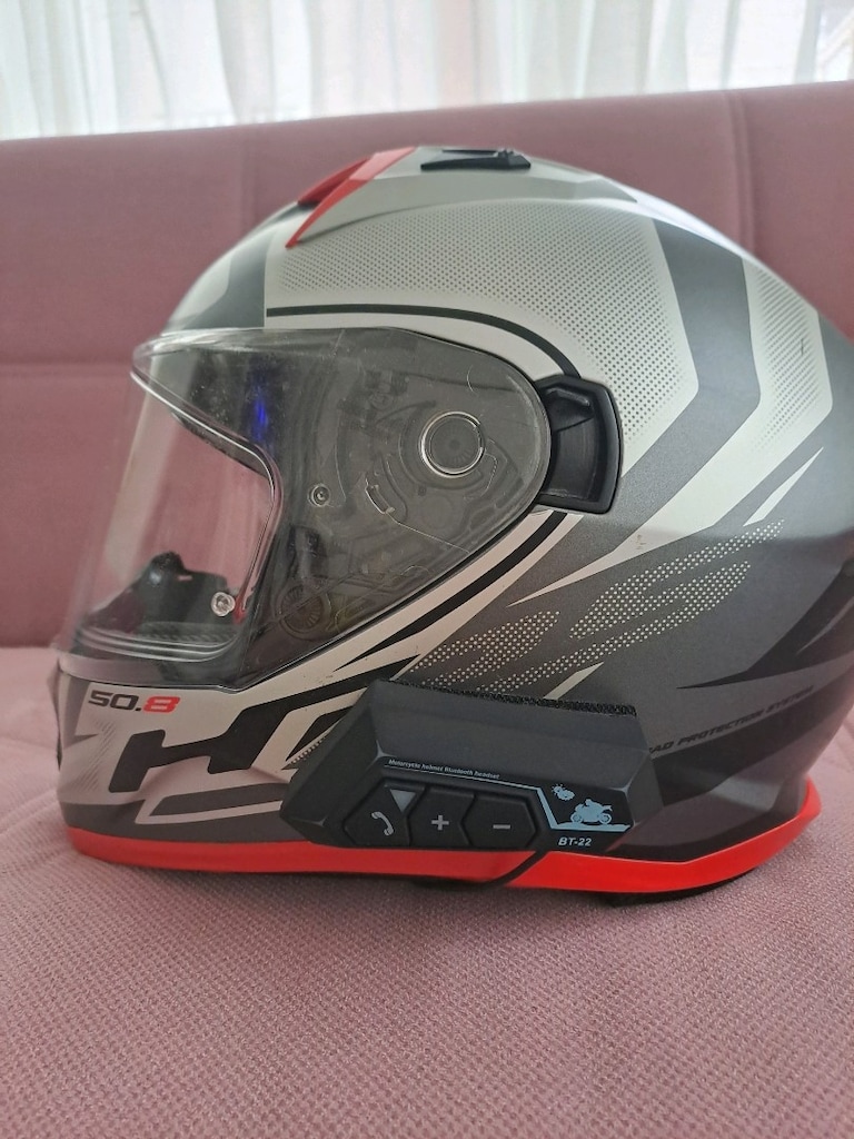 Givi 50.8 Racer Kapalı Kask İntercom mikrofon ve hoparlörle birlikte - 4