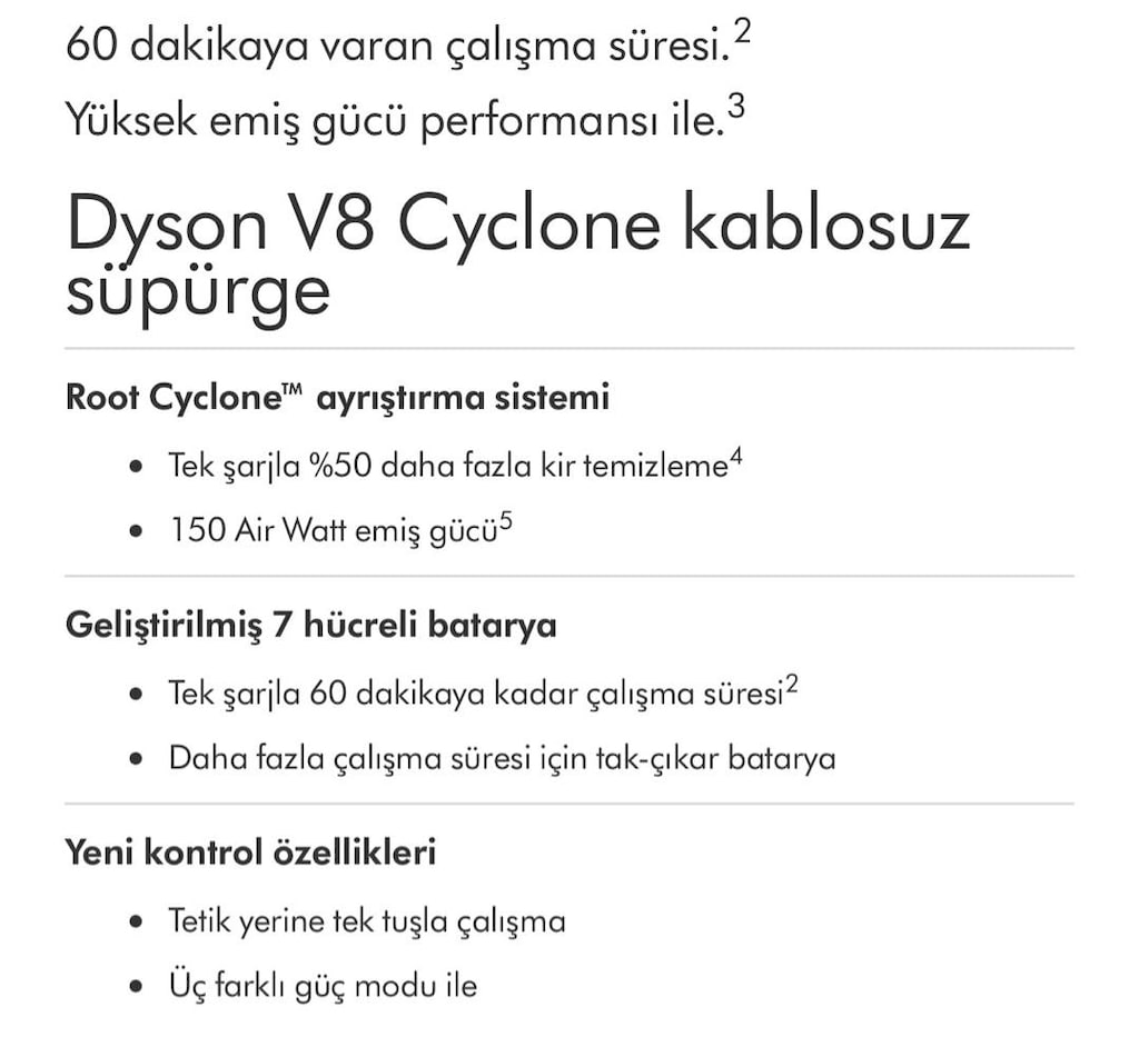 Dyson V8 Cyclone kablosuz süpürge - 3