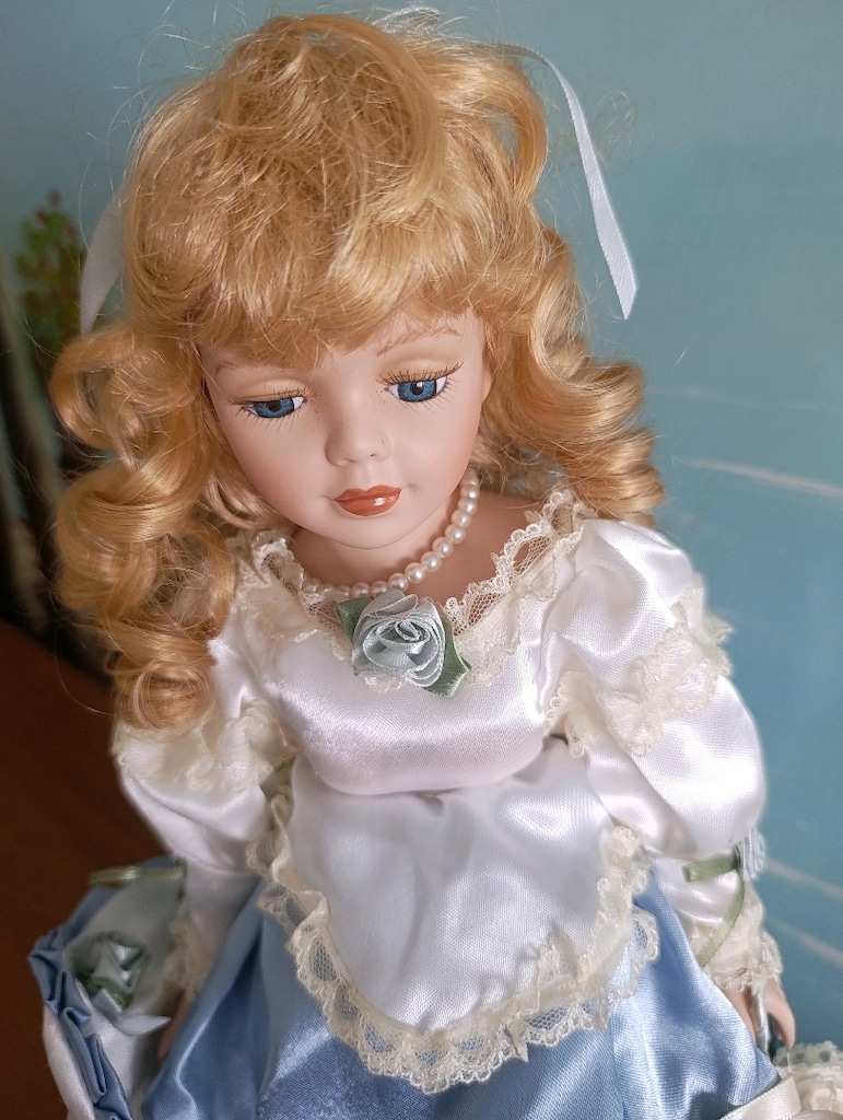 Vintage Bebek Mavi Elbiseli - 7