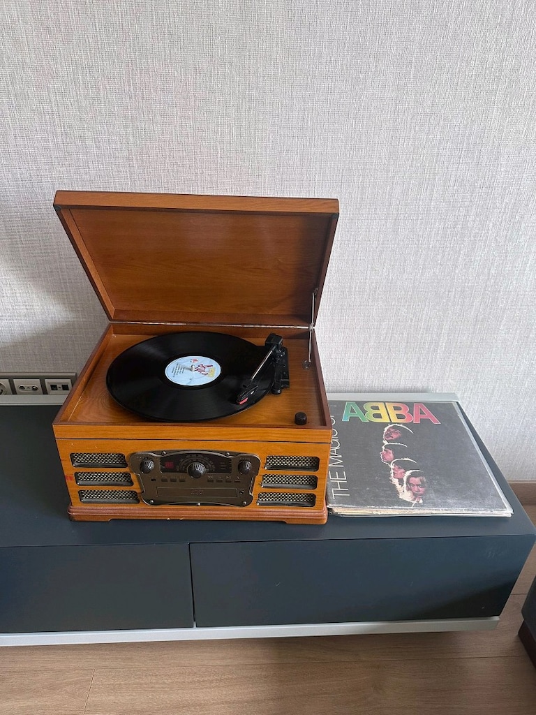 Nostalji Ahşap Pikap Plak Çalar