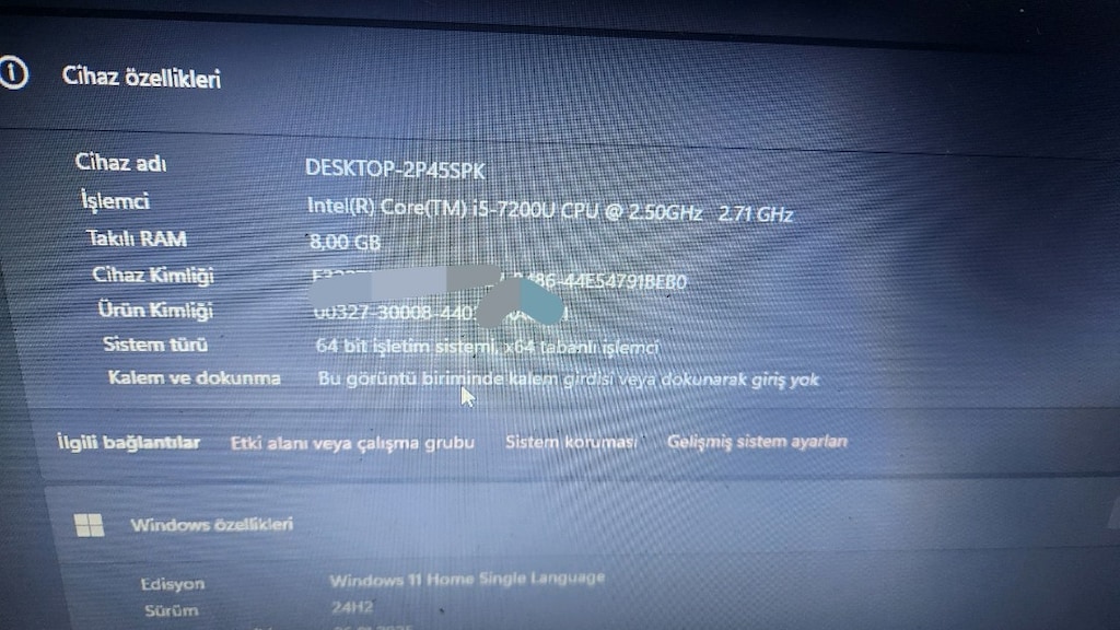 İ5 CPU 2GB DDR5 EKRAN KARTI 8GB DDR4 RAM 240GB M2 SSD - 4