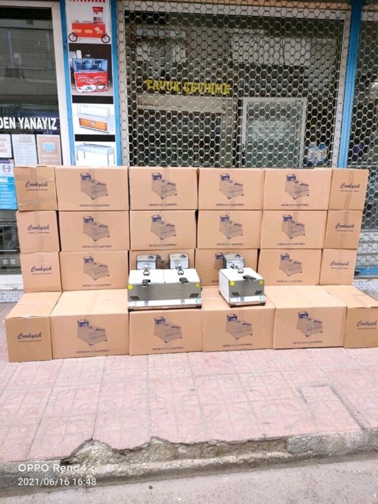 fritöz makinesi 5 litrelik fritöz çifti 5+5 litrelik fritöz sanayi tip - 6