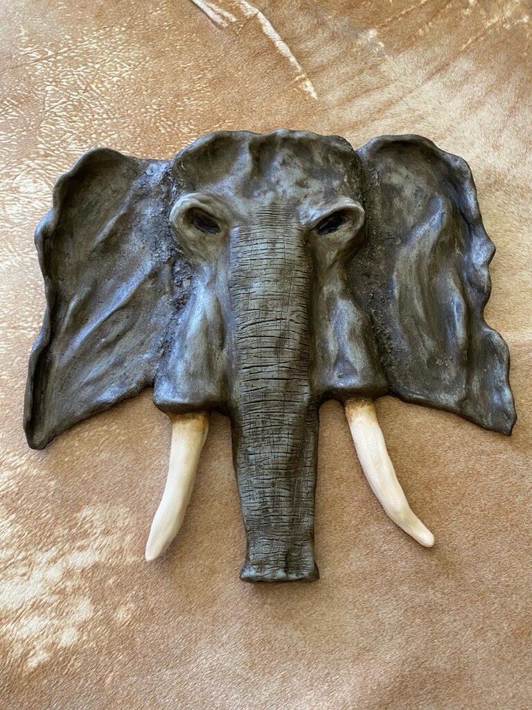 40x40 cm FİL SERAMİK DUVAR SÜSÜ OBJE DEKOR - 2