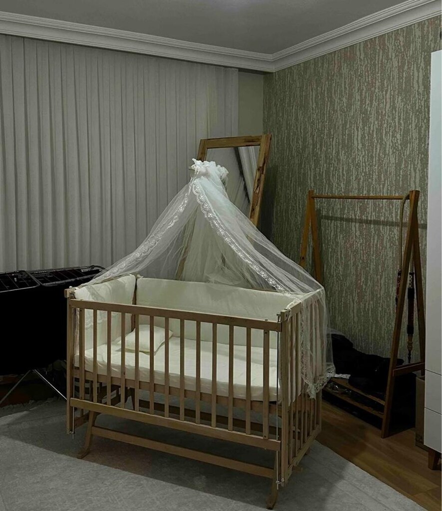 Ahşap Beşik Anne Yanı - 2