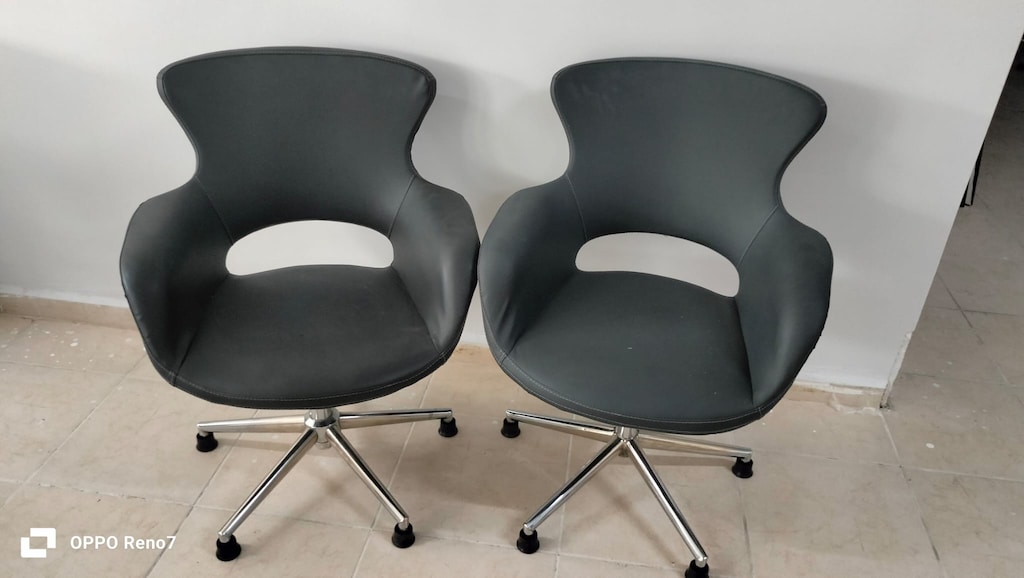 DEKOR BÜRO MOBİLYALARI ANTRASİT GRİ BEKLEME KOLTUĞU İKİNCİ EL - 2