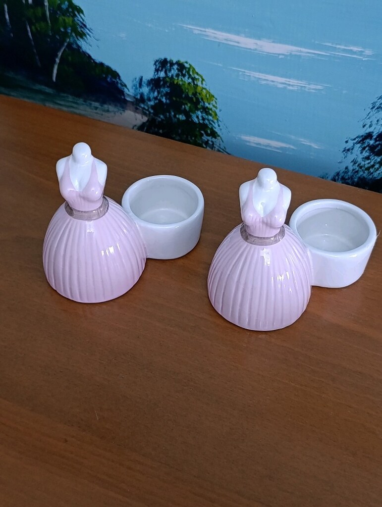 Pembe Pastel Seramik Mumluk 2'li - 4
