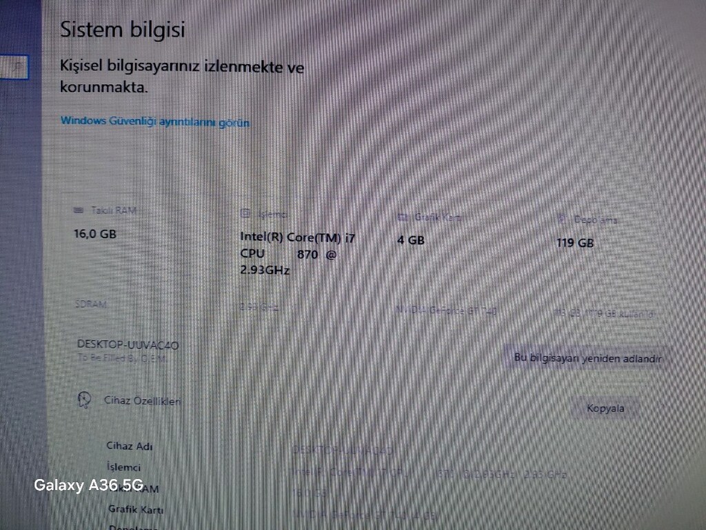 Satılık Masaüstü Oyuncu Bilgisayarı (yanında kulaklık mouse hedıye) - 5