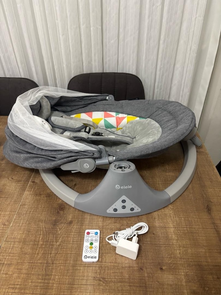 Elele Dormire 2 Elektrikli Otomatik Sallanan Kademeli Ana Kucağı Gri - 5