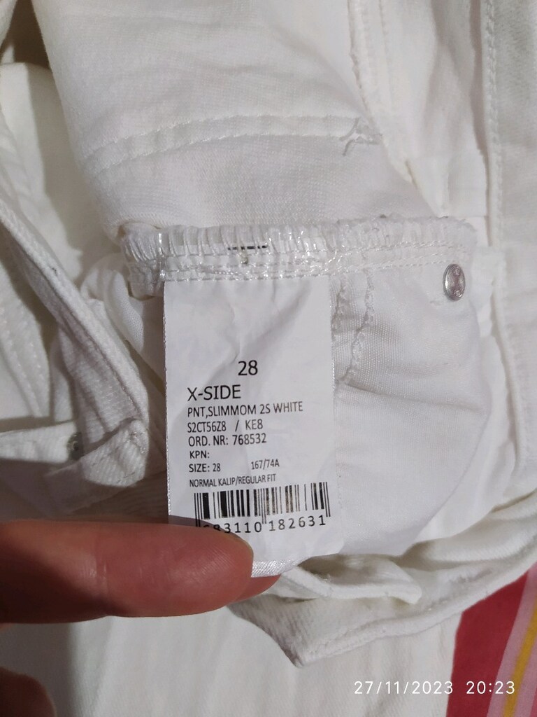 XSIDE YEPYENİ KADIN SLIMMOM BEYAZ JEAN PANTOLON - 6