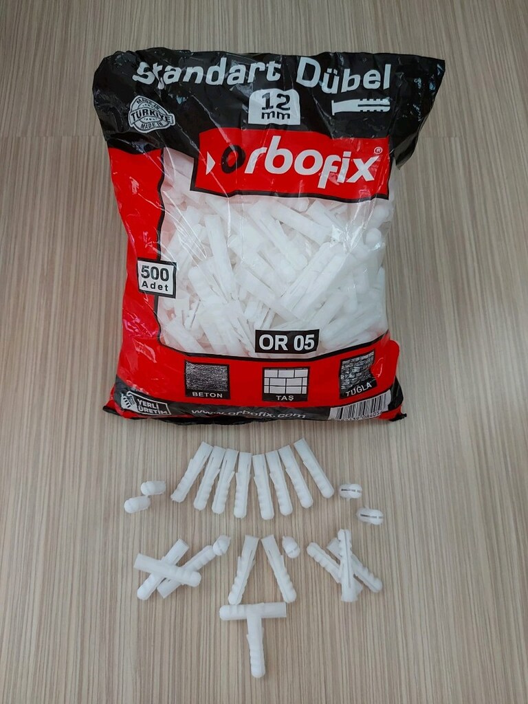 12 mm.200 Adet Plastik Dübel - 2