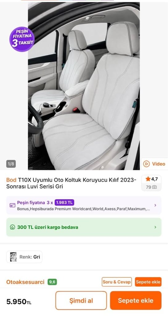 TOGG T10X TAM KAPLAMA KILIF - 2
