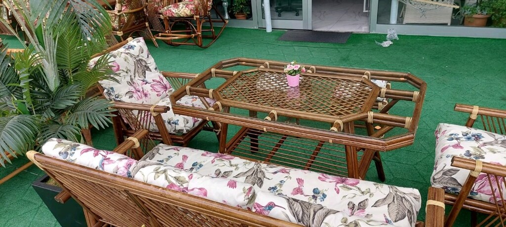 bambu balkon bahçe takımı - 6