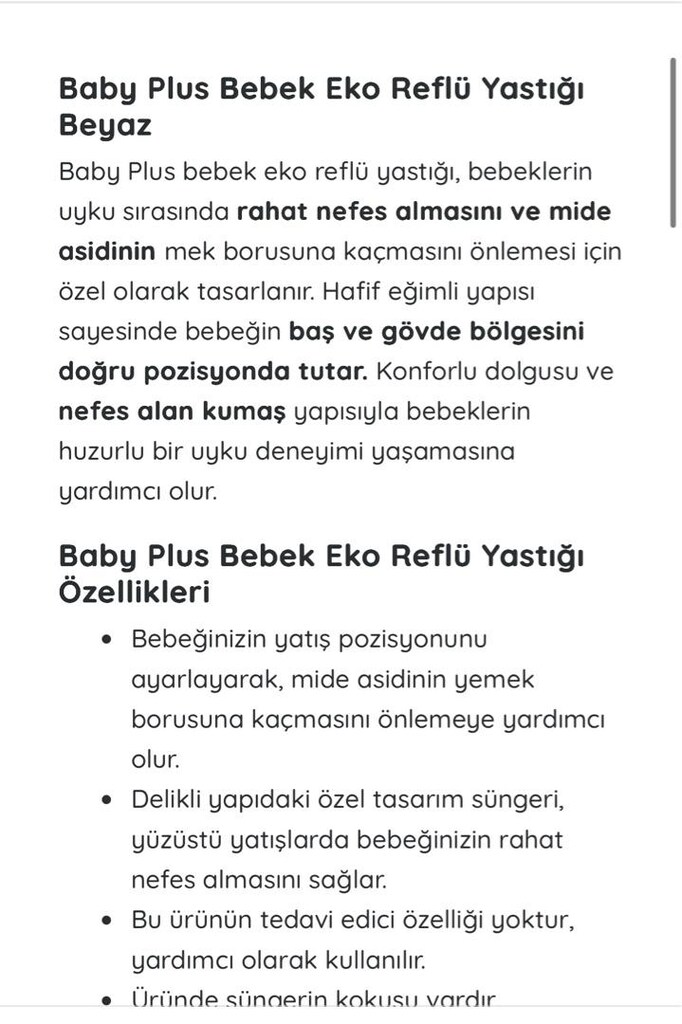 Bebek Reflü yastığı, yatağı - 6