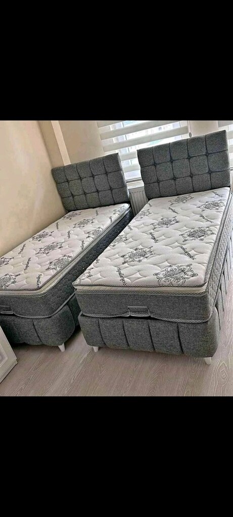 SIFIR TEK KİŞİLİK BAZA BAŞLIK YATAK SET HALİNDE KAMPANYA - 6