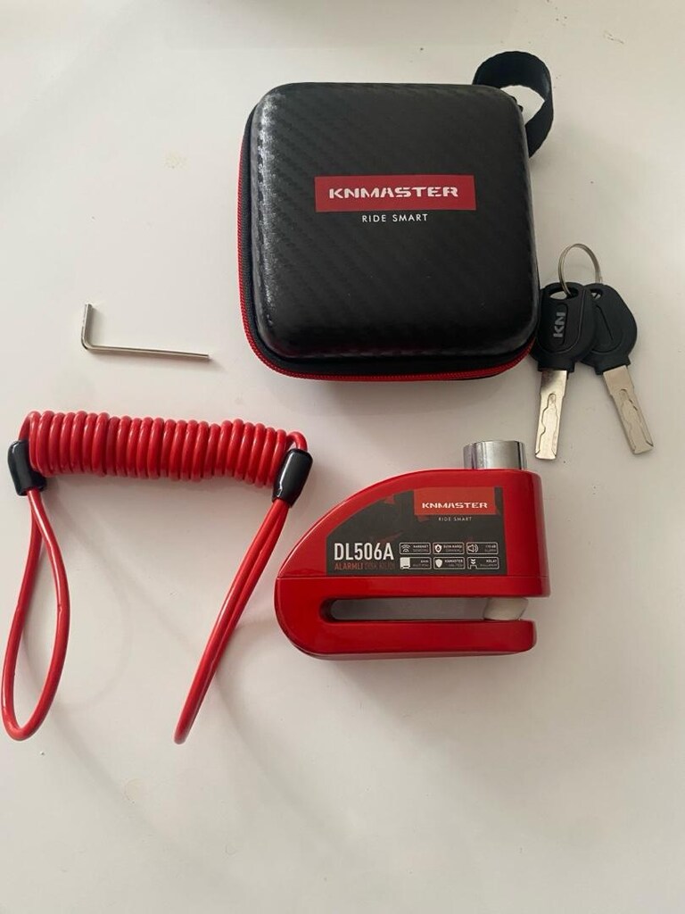 KNMASTER DL506A 6mm Alarmlı Disk Kilidi SIFIR KUTULU - 5
