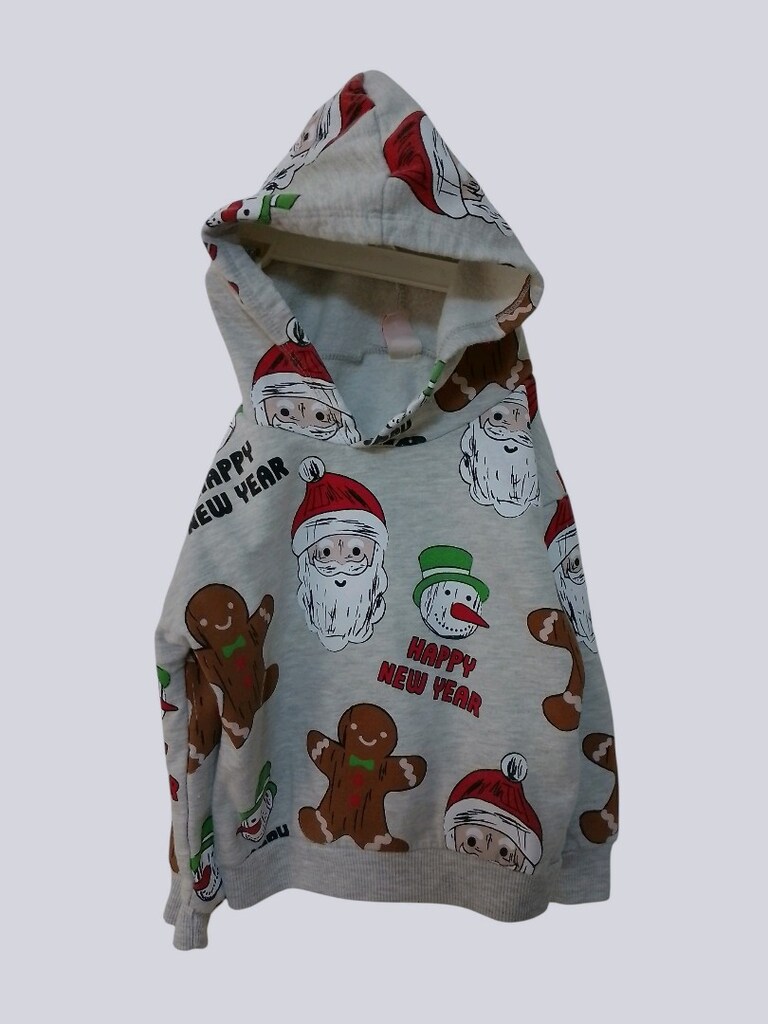 Koton Baby Yılbaşı Temalı Kapüşonlu Sweatshirt (24-36 Ay) - 3