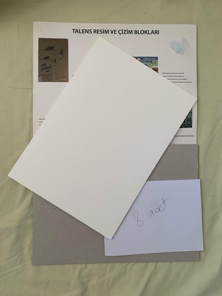 6 adet Defter CONSON-Siyah ve Beyaz Eskiz-DOT GRID-Suluboya bloğu - 15