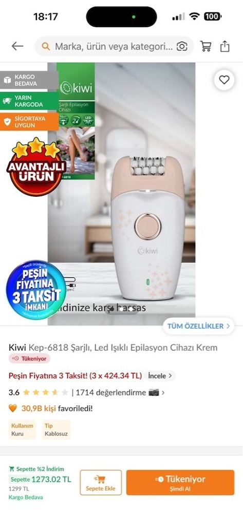 sıfır kutusuz epilatör - 5