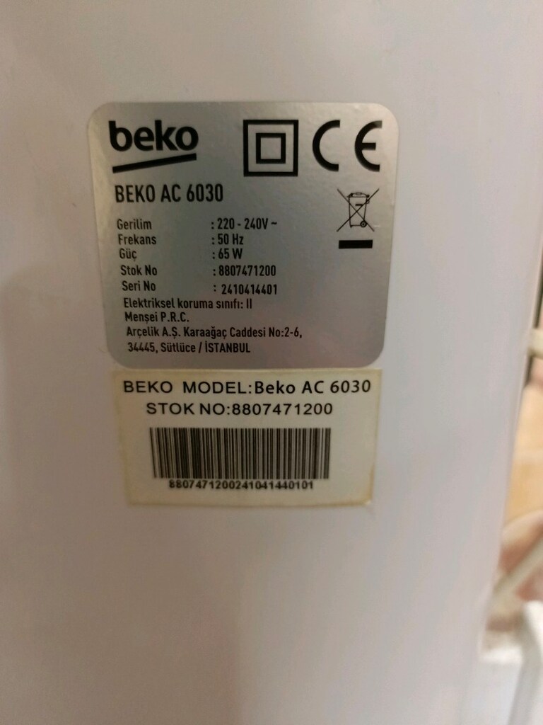 Beko Hava Soğutucu 2024 üretim çok az kullanıldı - 6