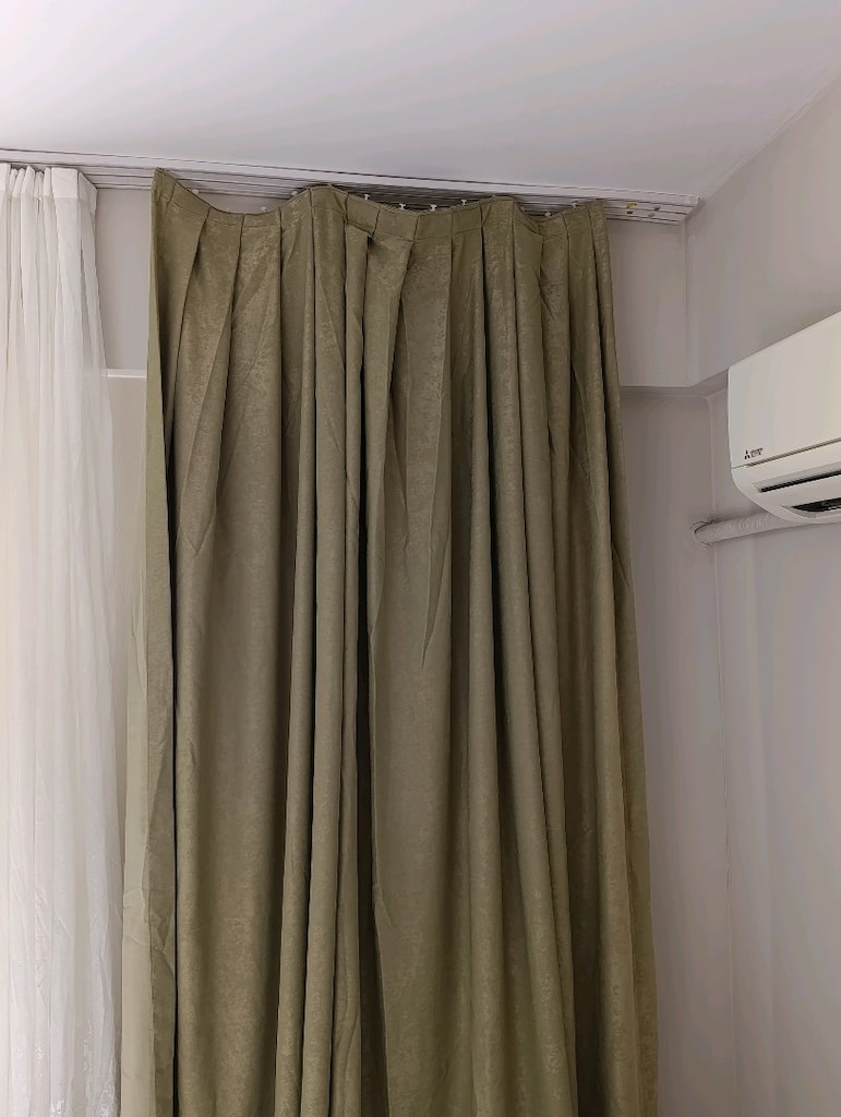 2 adet yeşil fon perde en 1 metre boy 260 - 3