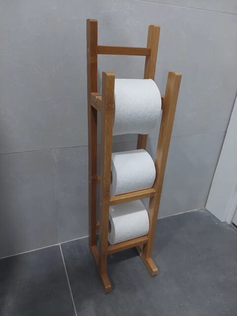Bambu tuvalet kağıdı askılığı