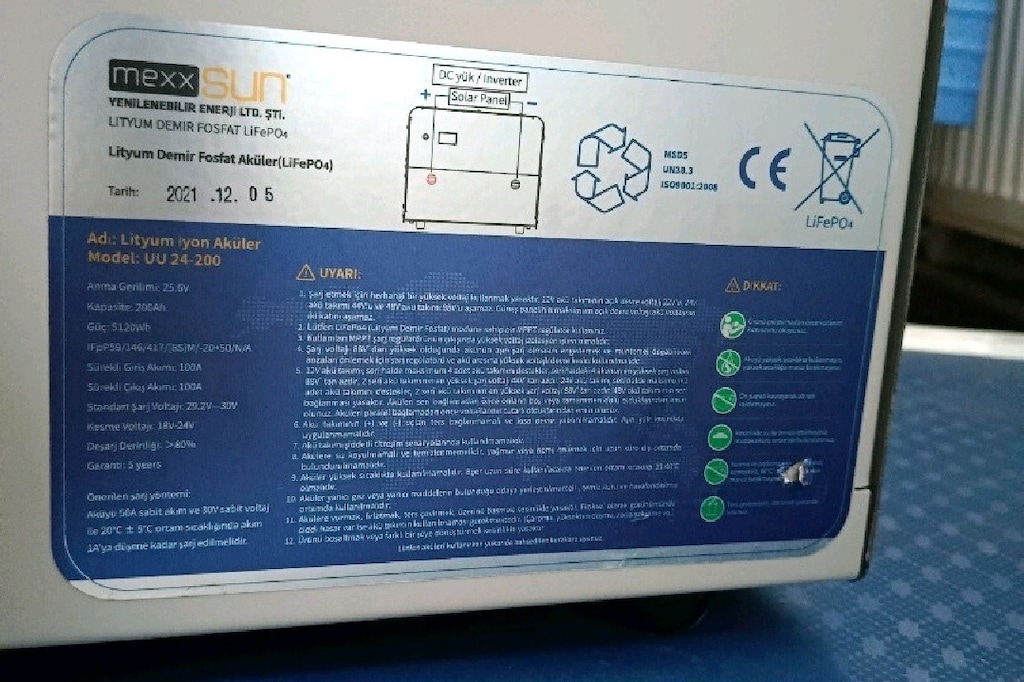 akü lityum lifepo4 200 amper 25,6 volt - 2