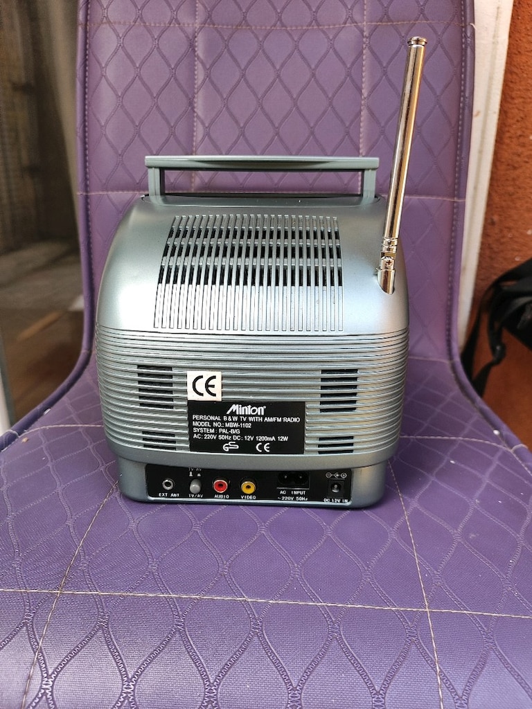 minton mbw-1102 siyah beyaz retro televizyon - 3