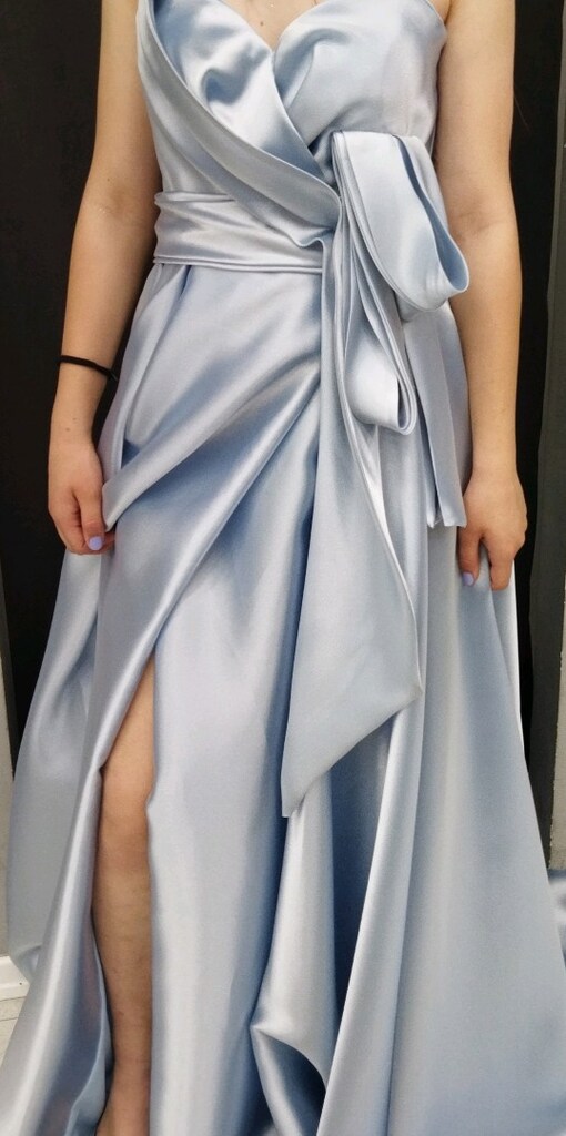 abiye gümüş mavi elbise - 4