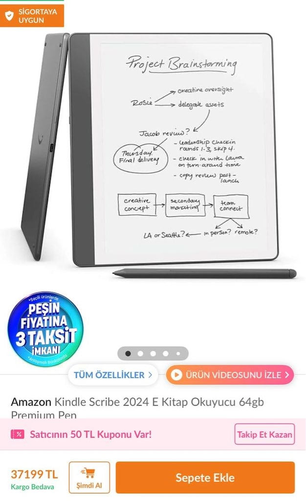 amazon scribe premium pen e-reader