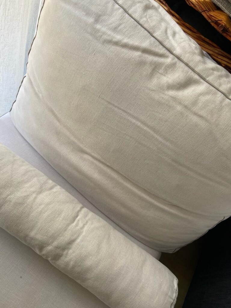 beymen home tekli berjer minderi keten kumaş - 2