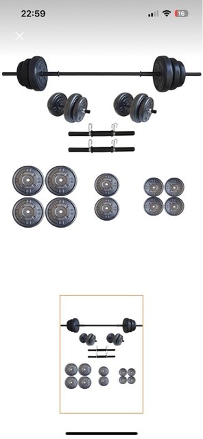 55 kg halter seti dambıl seti