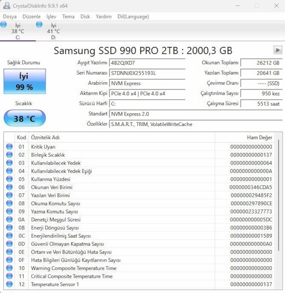 Samsung 990 PRO MZ-V9P2T0BW PCI-Express 4.0 2 TB M.2 SSD - 3