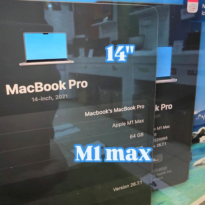MACBOOK PRO M1 MAX | 64 GB RAM | 1 TB SSD | 14” 120Hz M1 Max i - 5