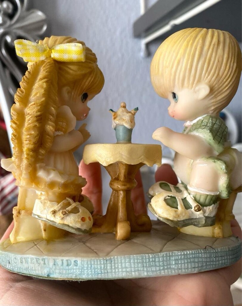 Vintage “Sweet Kids” damgalı Kız - Erkek Çocuk Biblo - 12