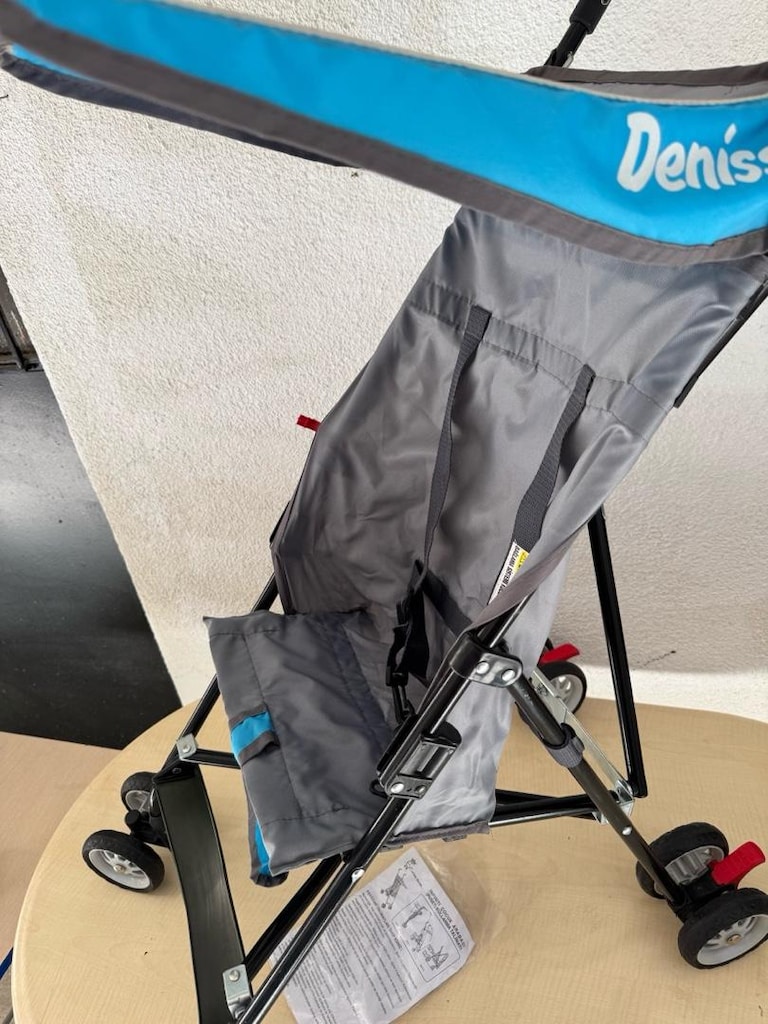Sıfır Etiketli Deniss Baston Bebek Arabası (Gri-Mavi) - 3