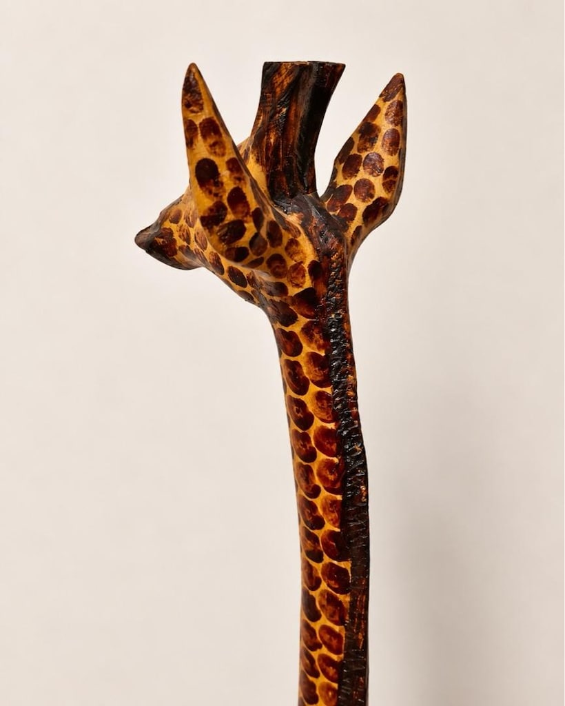 Kenya El Oyması Ahşap Zürafa – 125 cm - 4