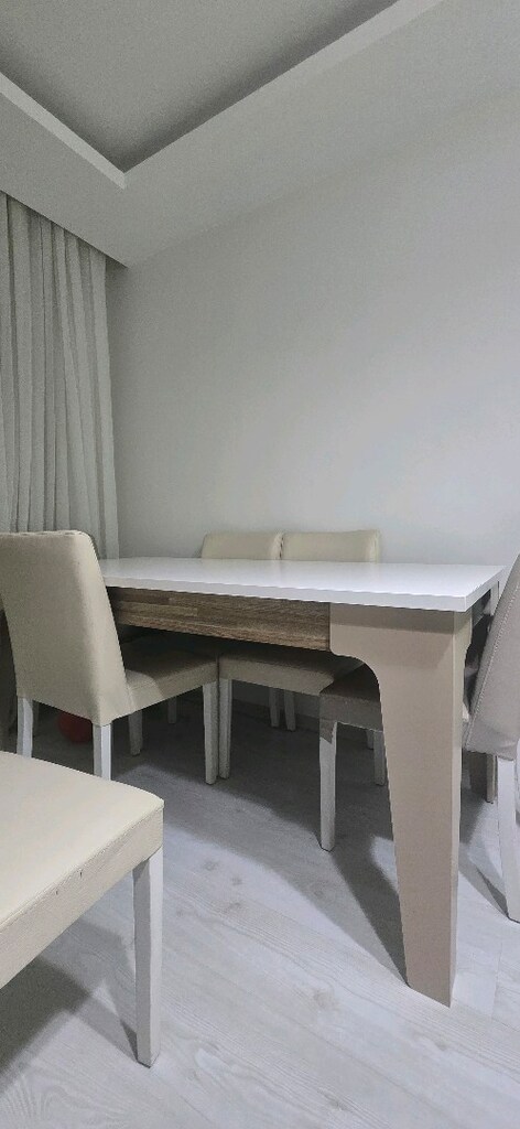 Şık Tasarımıyla Açılır Yemek Masası Takımı | 6 Sandalyeli | Bazalı - 2