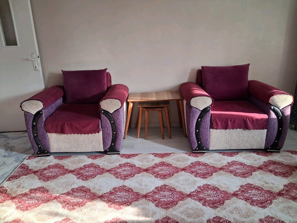 1 adet 3 lü.1 adet 2.2 adet tekli koltuk takımı temiz sağlam - 2