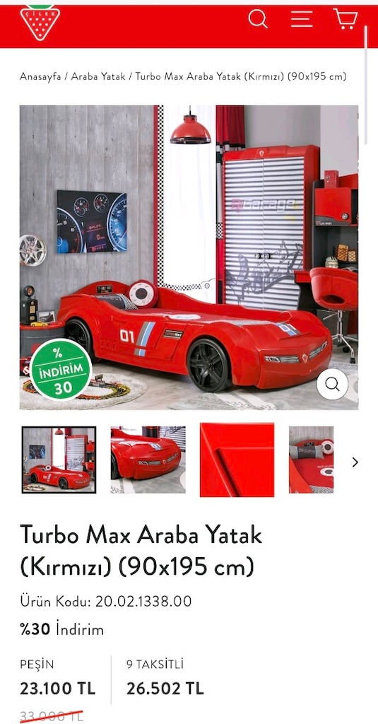 Çilek Arabalı yatak - 9