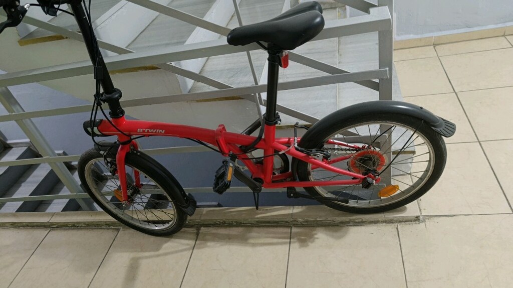 B'TWIN Tilt 120 20" Katlanır Bisiklet | Kask + Sepet + Pompa + Kilit - 2