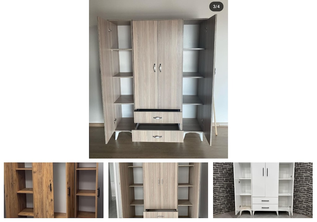 4 kapaklı elbise dolabı hpdwxiyzik - 4