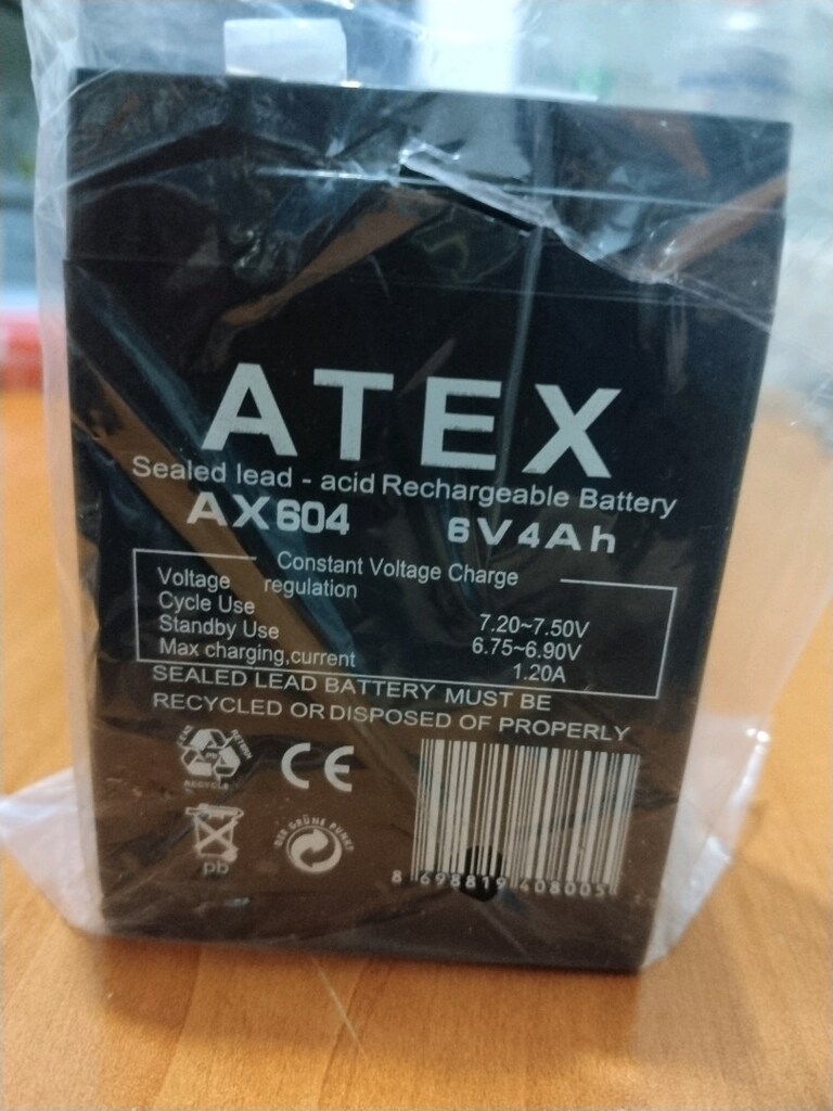 YENİ PAKETİNDE 6 VOLT SARZ EDİLEBİLEN İSİLDAK AKÜSÜ
