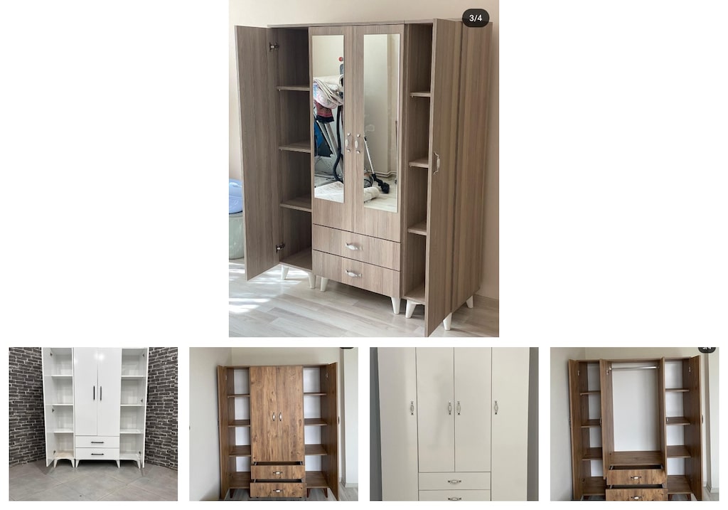 4 kapaklı elbise dolabı hwigdburir - 2