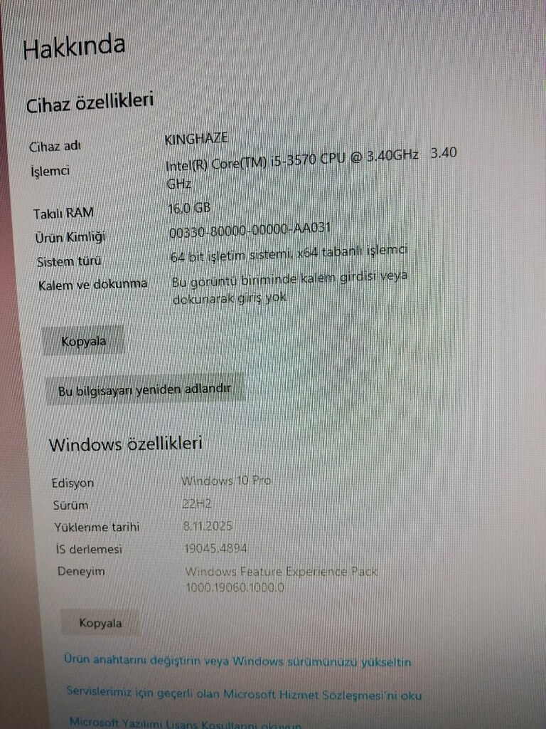 bilgisayar kasası msti5 i5 akvaryum kasa Windows10pro - 6